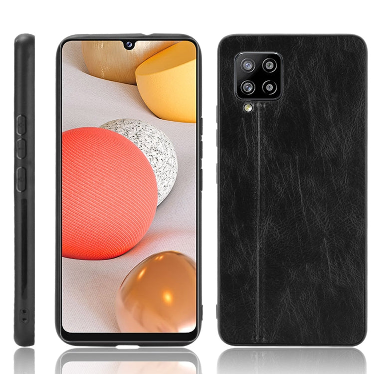 For Samsung Galaxy A42 5G Shockproof Sewing Cow Pattern Skin PC + PU + TPU Case