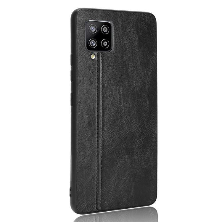 For Samsung Galaxy A42 5G Shockproof Sewing Cow Pattern Skin PC + PU + TPU Case
