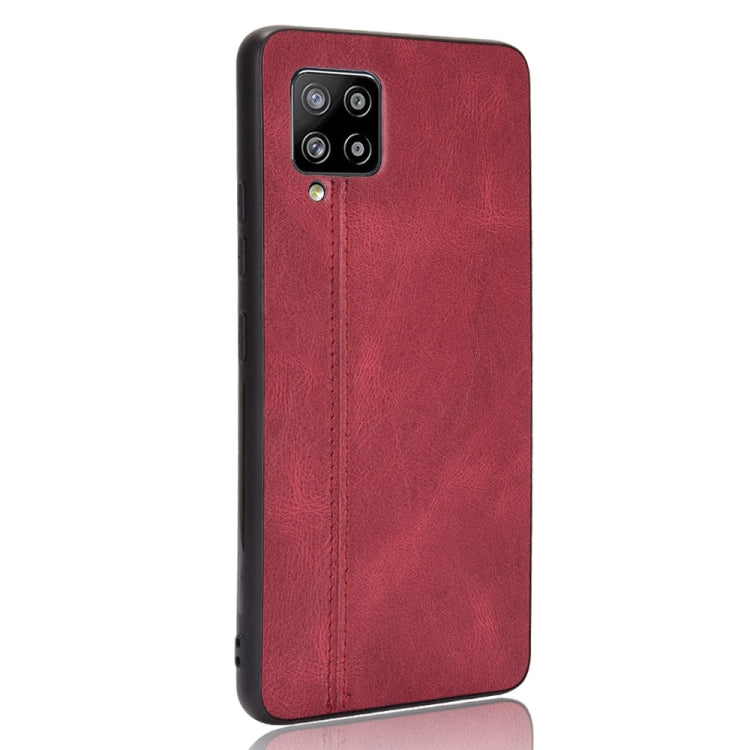 For Samsung Galaxy A42 5G Shockproof Sewing Cow Pattern Skin PC + PU + TPU Case