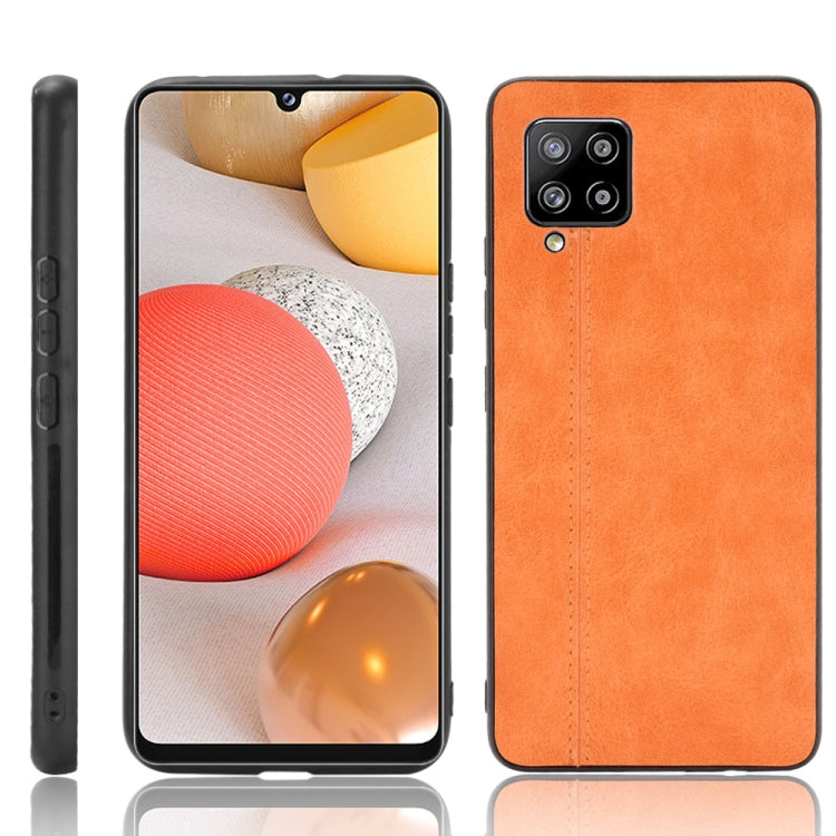 For Samsung Galaxy A42 5G Shockproof Sewing Cow Pattern Skin PC + PU + TPU Case