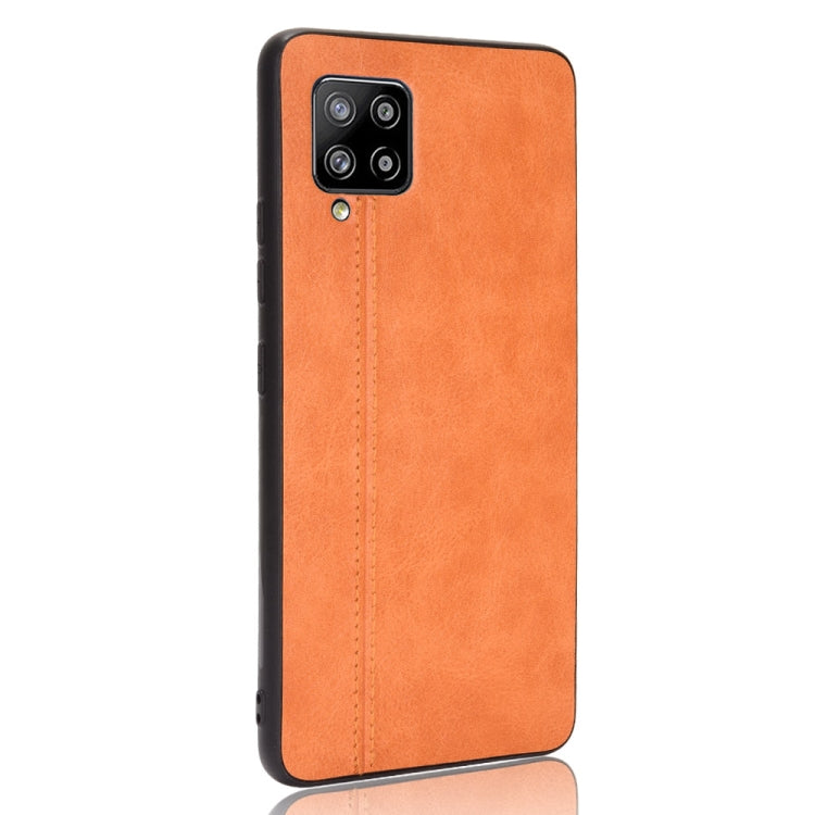 For Samsung Galaxy A42 5G Shockproof Sewing Cow Pattern Skin PC + PU + TPU Case