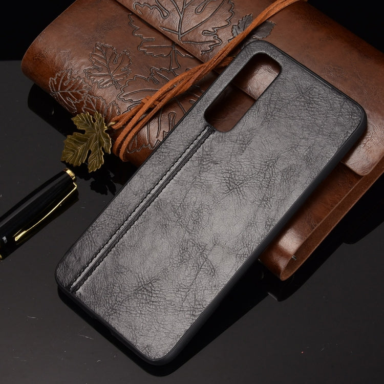 For vivo Y73s/S7e Shockproof Sewing Cow Pattern Skin PC + PU + TPU Case