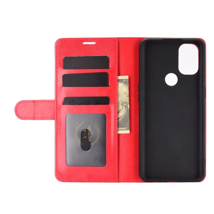 For OnePlus Nord N10 5G R64 Texture Single Horizontal Flip Protective Case with Holder & Card Slots & Wallet& Photo Frame