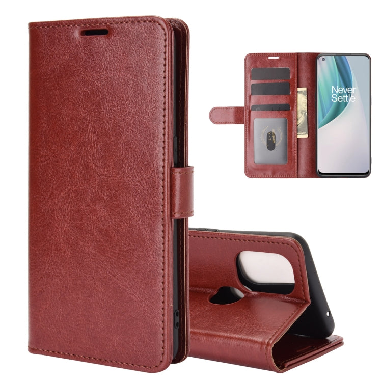For OnePlus Nord N10 5G R64 Texture Single Horizontal Flip Protective Case with Holder & Card Slots & Wallet& Photo Frame