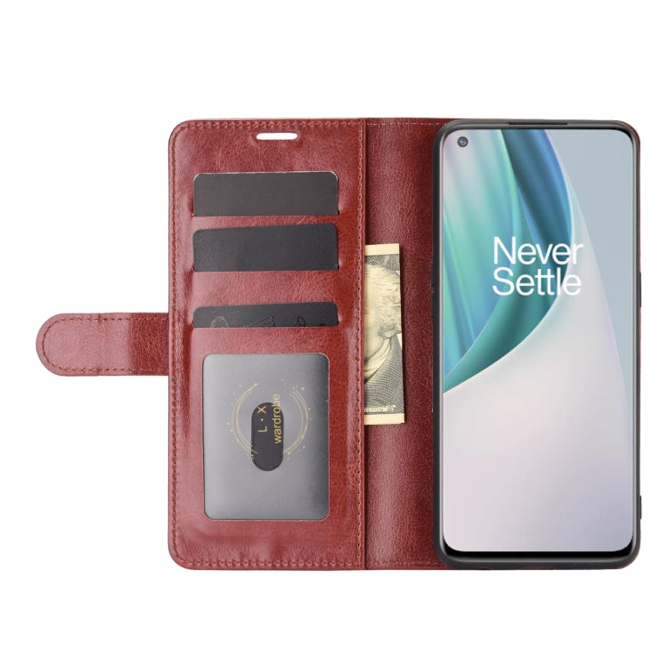 For OnePlus Nord N10 5G R64 Texture Single Horizontal Flip Protective Case with Holder & Card Slots & Wallet& Photo Frame
