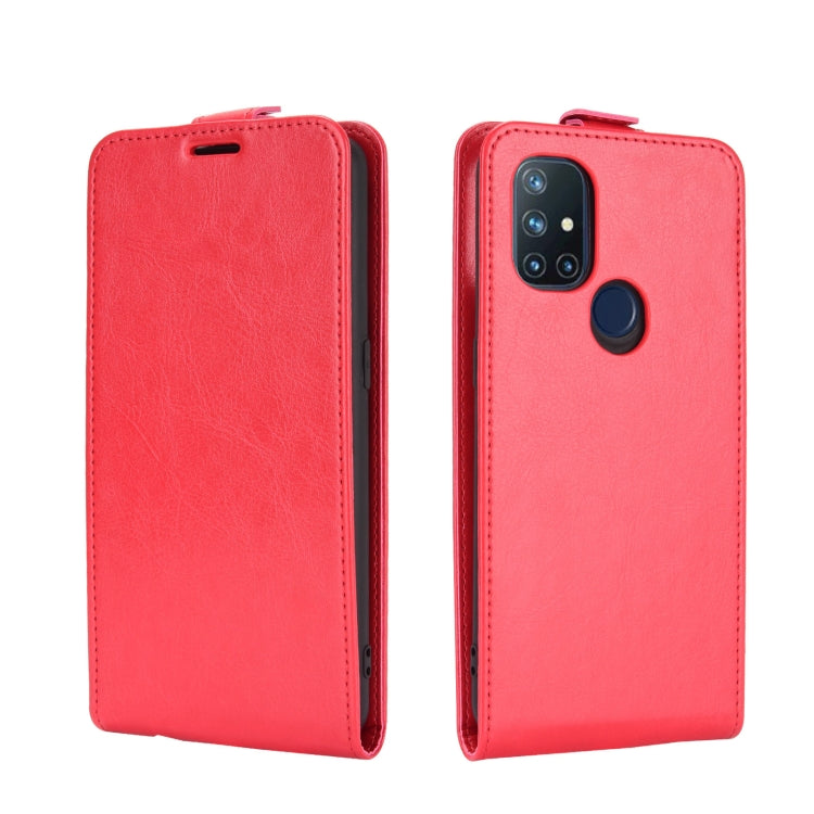 For OnePlus Nord N10 5G R64 Texture Single Vertical Flip Leather Protective Case with Card Slots & Photo Frame