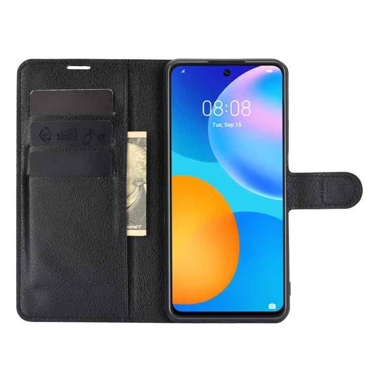 For Huawei P smart 2021 Litchi Texture Horizontal Flip Protective Case with Holder & Card Slots & Wallet