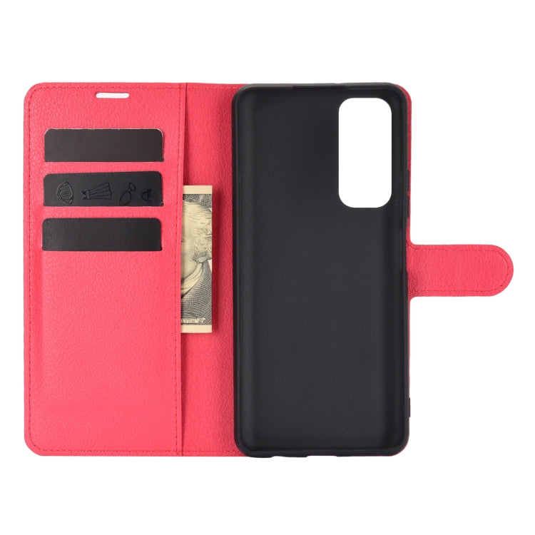For Huawei P smart 2021 Litchi Texture Horizontal Flip Protective Case with Holder & Card Slots & Wallet