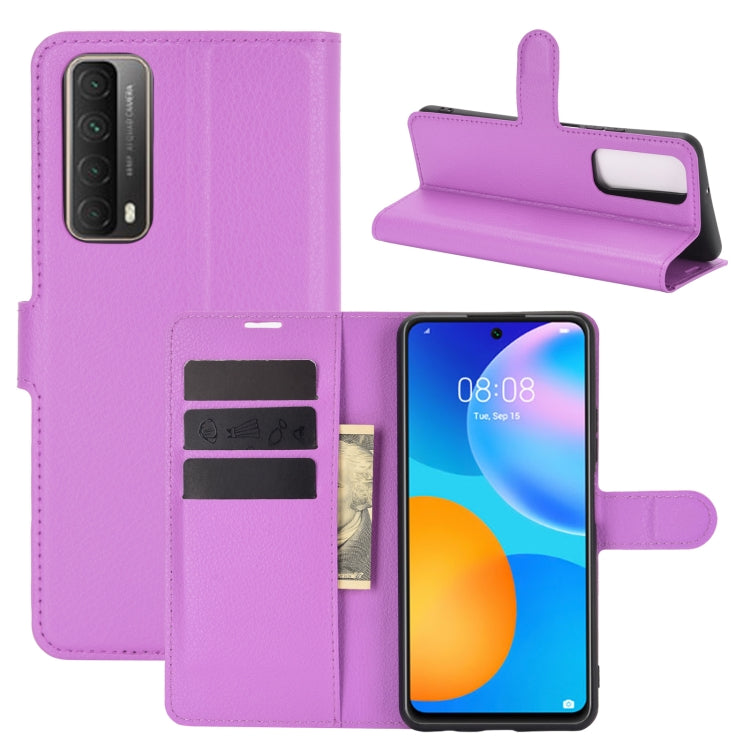 For Huawei P smart 2021 Litchi Texture Horizontal Flip Protective Case with Holder & Card Slots & Wallet