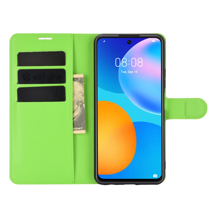 For Huawei P smart 2021 Litchi Texture Horizontal Flip Protective Case with Holder & Card Slots & Wallet