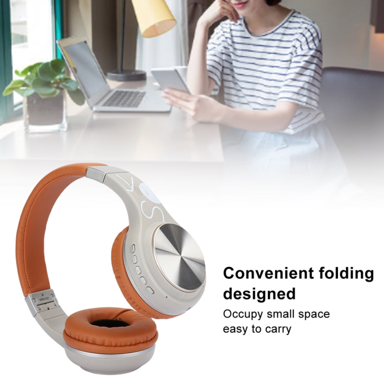 BT1607 ABS Portable Bluetooth Headset Foldable Earphone Support Wireless Card Music Function