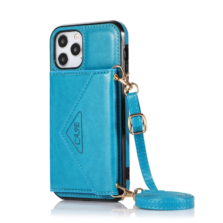 For iPhone 12 Pro Max Multi-functional Cross-body Card Bag TPU+PU Back Cover Case with Holder & Card Slot & Wallet