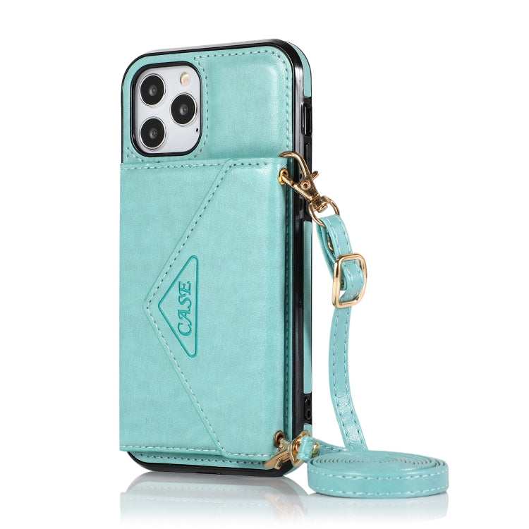 For iPhone 12 Pro Max Multi-functional Cross-body Card Bag TPU+PU Back Cover Case with Holder & Card Slot & Wallet