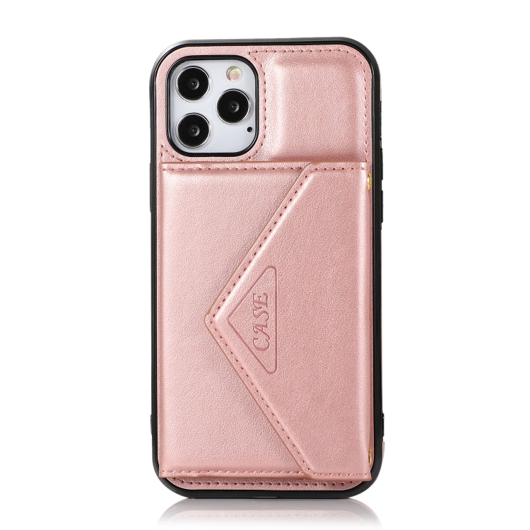 For iPhone 12 Pro Max Multi-functional Cross-body Card Bag TPU+PU Back Cover Case with Holder & Card Slot & Wallet