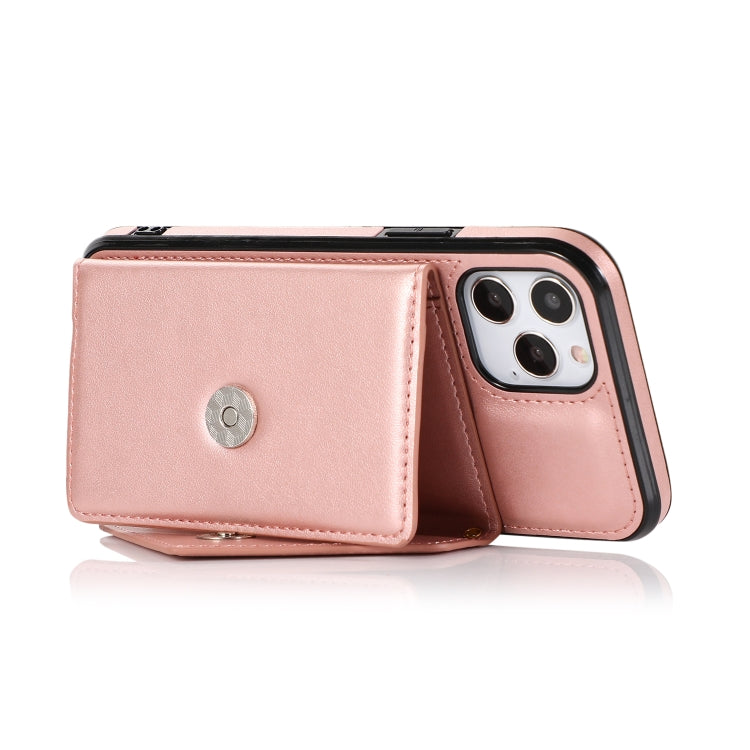For iPhone 12 Pro Max Multi-functional Cross-body Card Bag TPU+PU Back Cover Case with Holder & Card Slot & Wallet