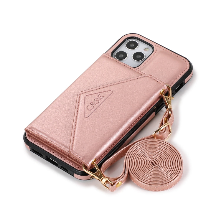 For iPhone 12 Pro Max Multi-functional Cross-body Card Bag TPU+PU Back Cover Case with Holder & Card Slot & Wallet