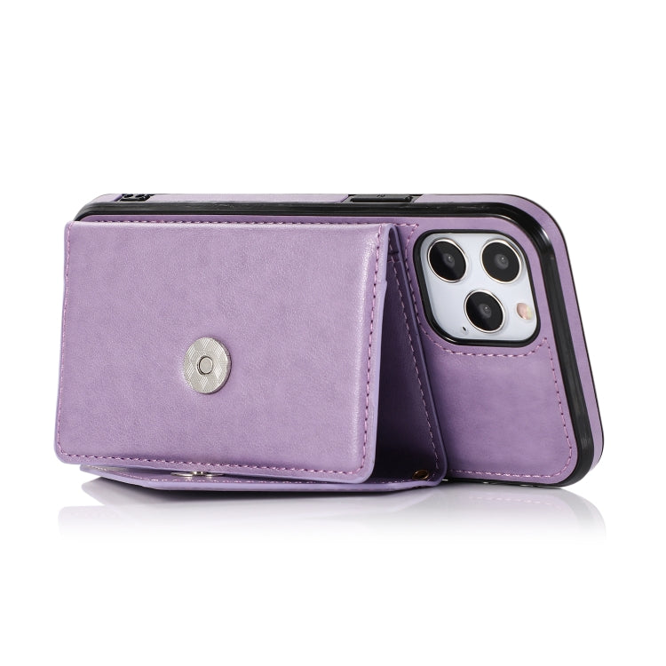 For iPhone 12 Pro Max Multi-functional Cross-body Card Bag TPU+PU Back Cover Case with Holder & Card Slot & Wallet