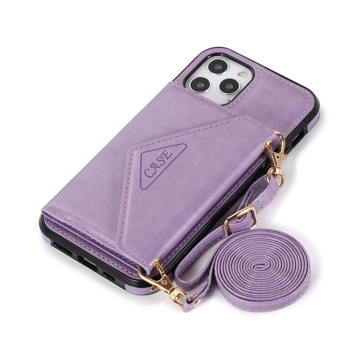 For iPhone 12 Pro Max Multi-functional Cross-body Card Bag TPU+PU Back Cover Case with Holder & Card Slot & Wallet