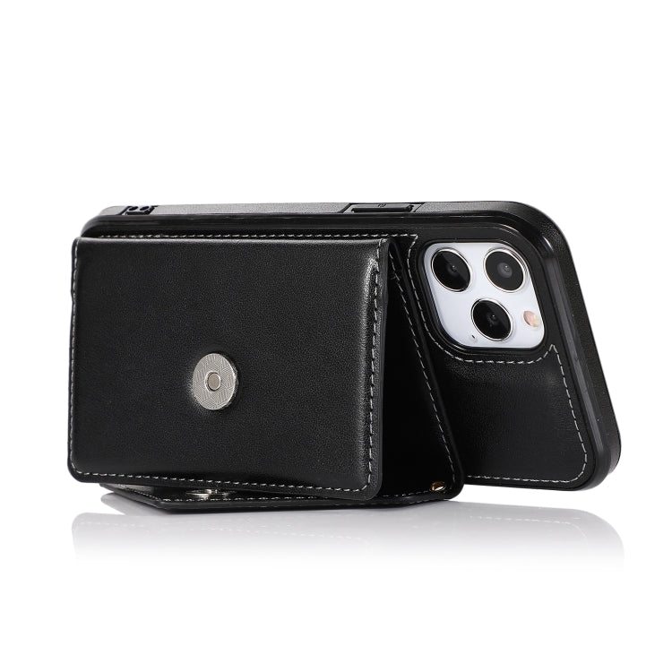 For iPhone 12 Pro Max Multi-functional Cross-body Card Bag TPU+PU Back Cover Case with Holder & Card Slot & Wallet