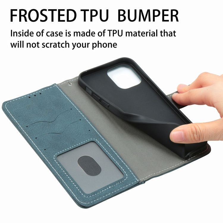 For iPhone 12 Pro Max Rotary Card Matte PU Leather Case with Card Slots & Photo Frame & Holder