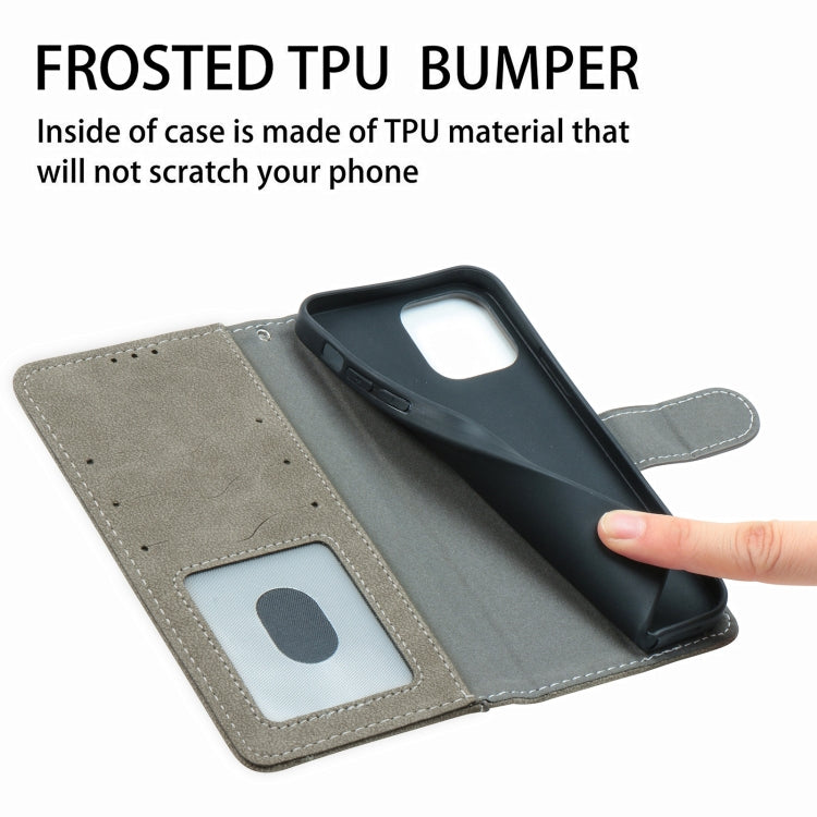 For iPhone 12 Pro Max Rotary Card Matte PU Leather Case with Card Slots & Photo Frame & Holder