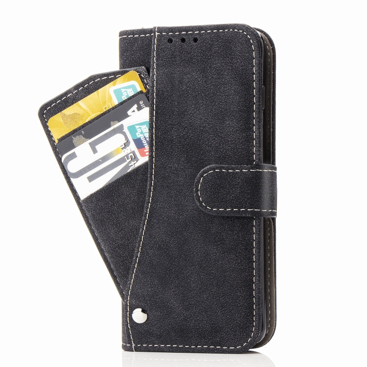 For iPhone 12 mini Rotary Card Matte PU Leather Case with Card Slots & Photo Frame & Holder