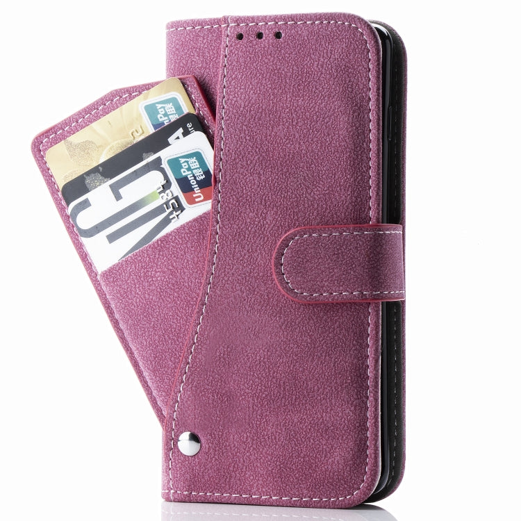 For iPhone 12 mini Rotary Card Matte PU Leather Case with Card Slots & Photo Frame & Holder