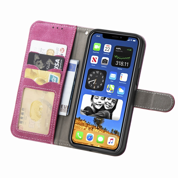 For iPhone 12 mini Rotary Card Matte PU Leather Case with Card Slots & Photo Frame & Holder