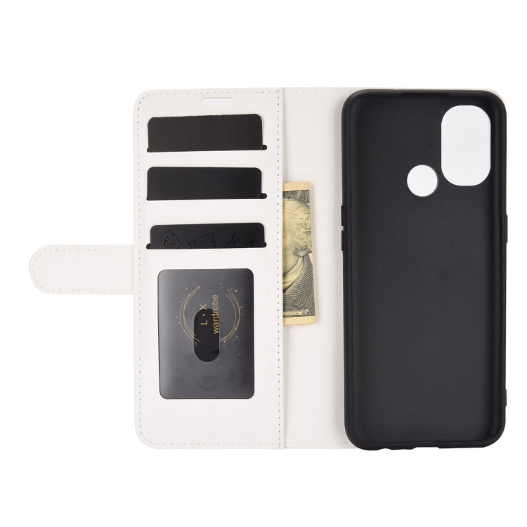 For OnePlus Nord N100 R64 Texture Single Horizontal Flip Protective Case with Holder & Card Slots & Wallet& Photo Frame