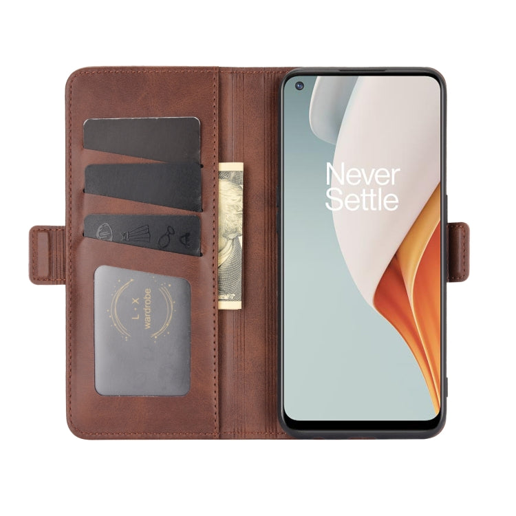For OnePlus Nord N100 Dual-side Magnetic Buckle Horizontal Flip Leather Case with Holder & Card Slots & Wallet