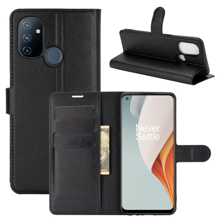 For OnePlus Nord N100 Litchi Texture Horizontal Flip Protective Case with Holder & Card Slots & Wallet