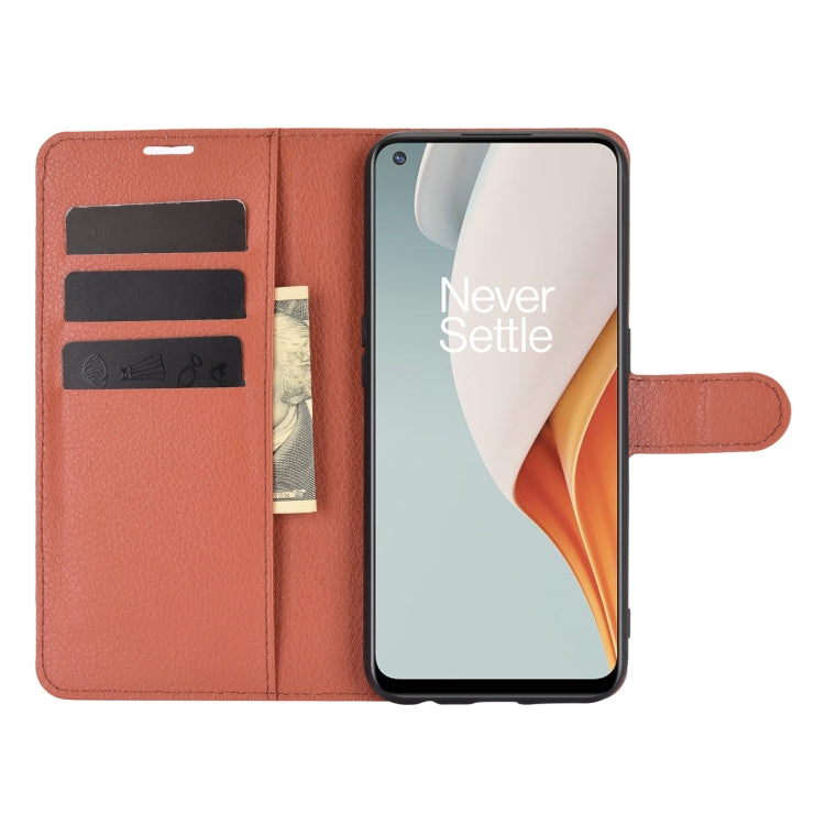 For OnePlus Nord N100 Litchi Texture Horizontal Flip Protective Case with Holder & Card Slots & Wallet