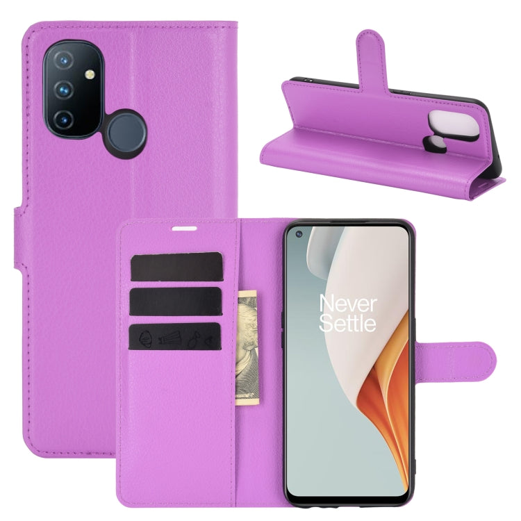 For OnePlus Nord N100 Litchi Texture Horizontal Flip Protective Case with Holder & Card Slots & Wallet