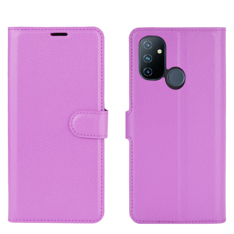 For OnePlus Nord N100 Litchi Texture Horizontal Flip Protective Case with Holder & Card Slots & Wallet