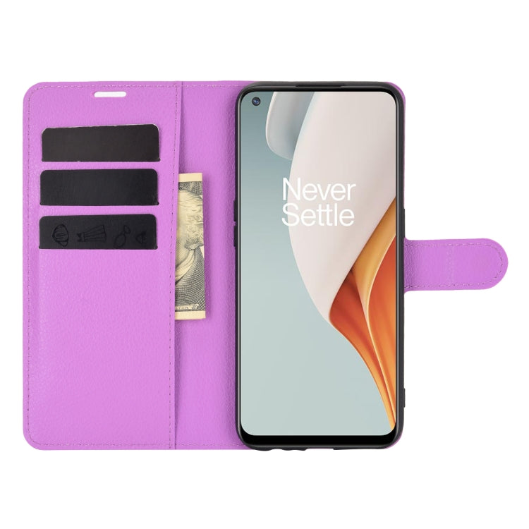 For OnePlus Nord N100 Litchi Texture Horizontal Flip Protective Case with Holder & Card Slots & Wallet