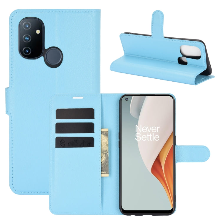 For OnePlus Nord N100 Litchi Texture Horizontal Flip Protective Case with Holder & Card Slots & Wallet