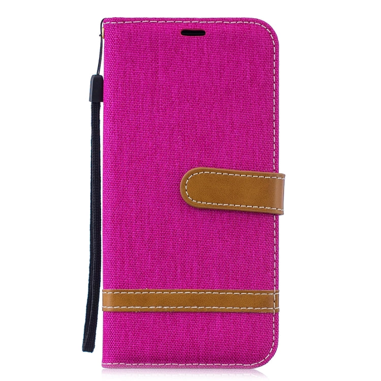 Color Matching Denim Texture Leather Case for Xiaomi Redmi 7, with Holder & Card Slots & Wallet & Lanyard