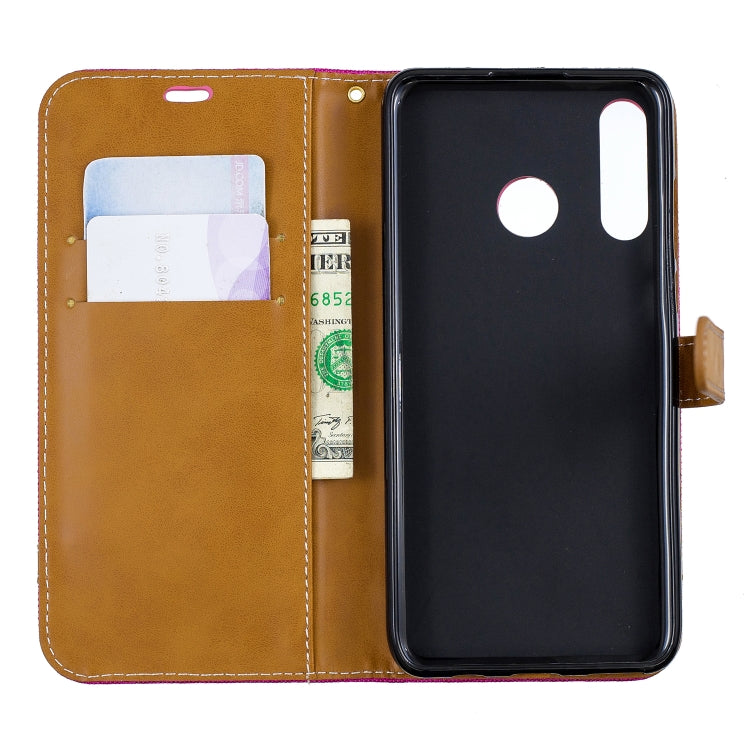 Color Matching Denim Texture Leather Case for Xiaomi Redmi 7, with Holder & Card Slots & Wallet & Lanyard