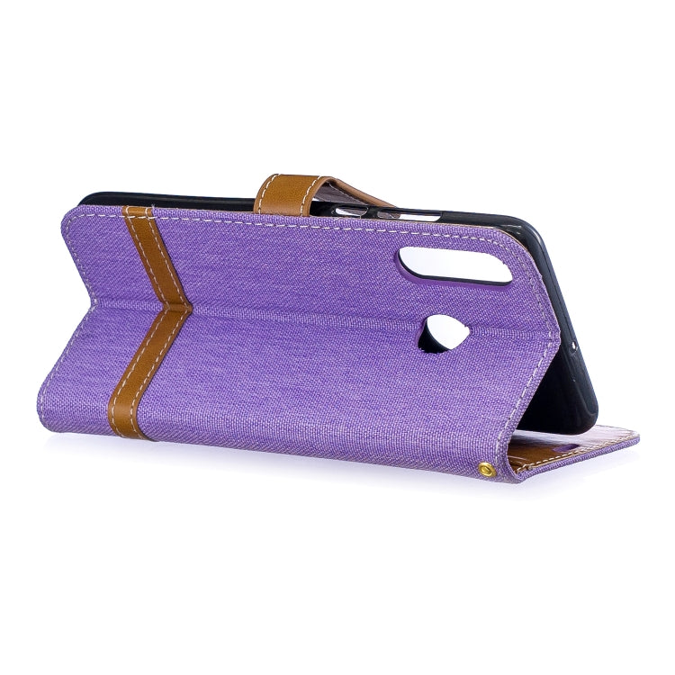 Color Matching Denim Texture Leather Case for Xiaomi Redmi 7, with Holder & Card Slots & Wallet & Lanyard