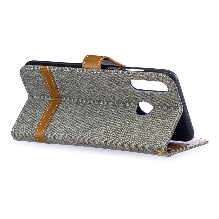 Color Matching Denim Texture Leather Case for Xiaomi Redmi 7, with Holder & Card Slots & Wallet & Lanyard