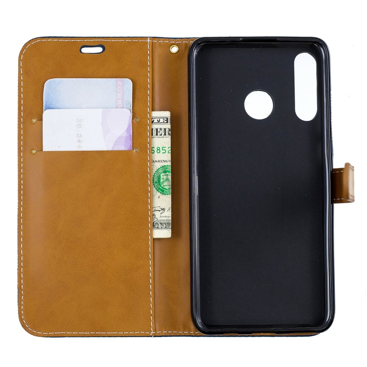 Color Matching Denim Texture Leather Case for Xiaomi Redmi 7, with Holder & Card Slots & Wallet & Lanyard