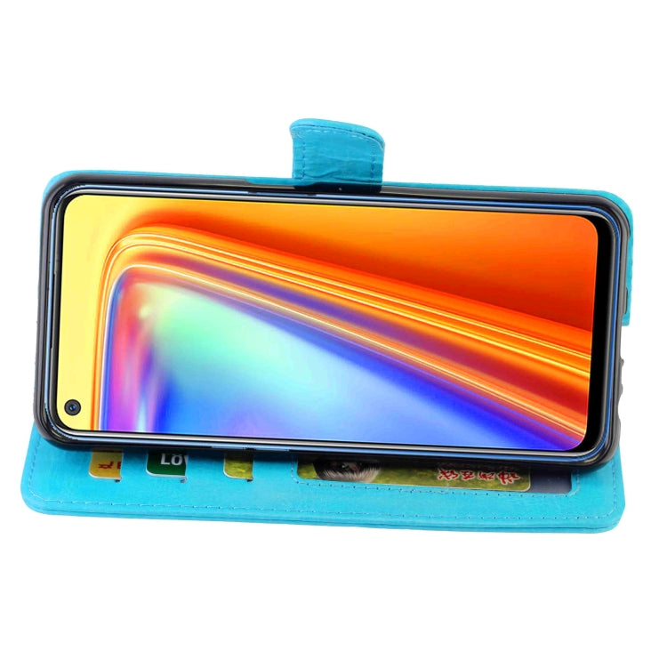 For OPPO Realme 7/Narzo 20 Pro Crazy Horse Texture Leather Horizontal Flip Protective Case with Holder & Card Slots & Wallet & Photo Frame