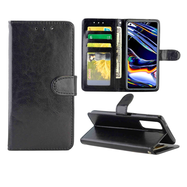For OPPO Realme 7 Pro Crazy Horse Texture Leather Horizontal Flip Protective Case with Holder & Card Slots & Wallet & Photo Frame