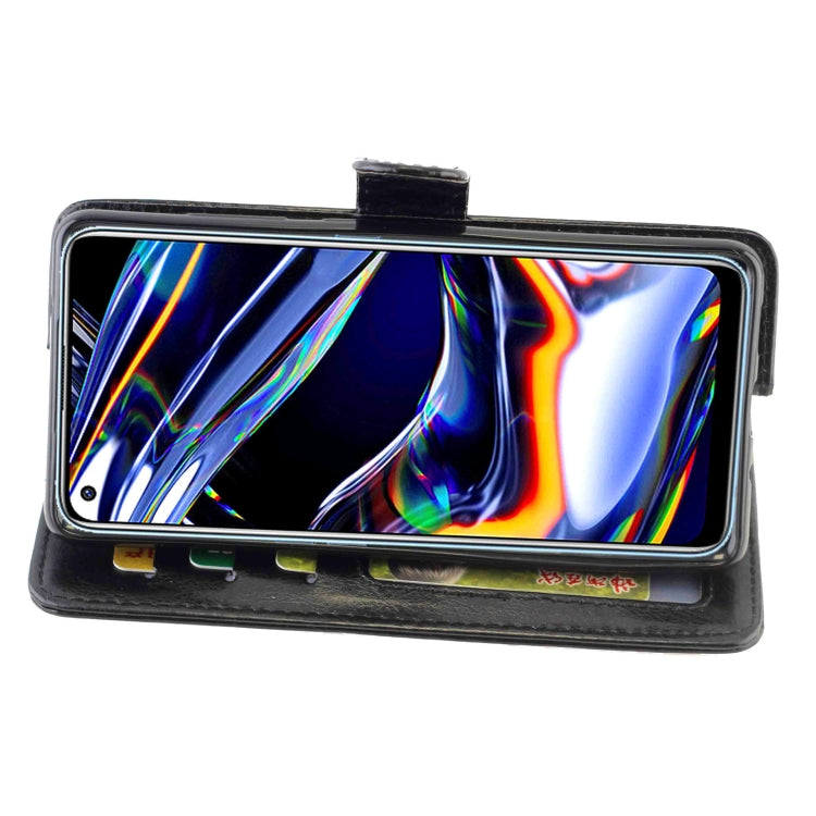 For OPPO Realme 7 Pro Crazy Horse Texture Leather Horizontal Flip Protective Case with Holder & Card Slots & Wallet & Photo Frame