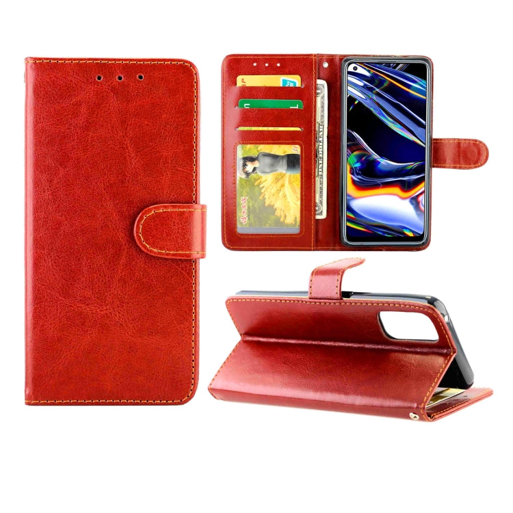 For OPPO Realme 7 Pro Crazy Horse Texture Leather Horizontal Flip Protective Case with Holder & Card Slots & Wallet & Photo Frame