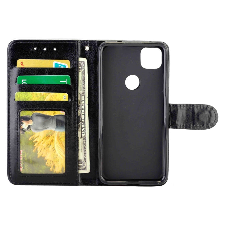 For Goolgle Pixel 4a (4G) Crazy Horse Texture Leather Horizontal Flip Protective Case with Holder & Card Slots & Wallet & Photo Frame
