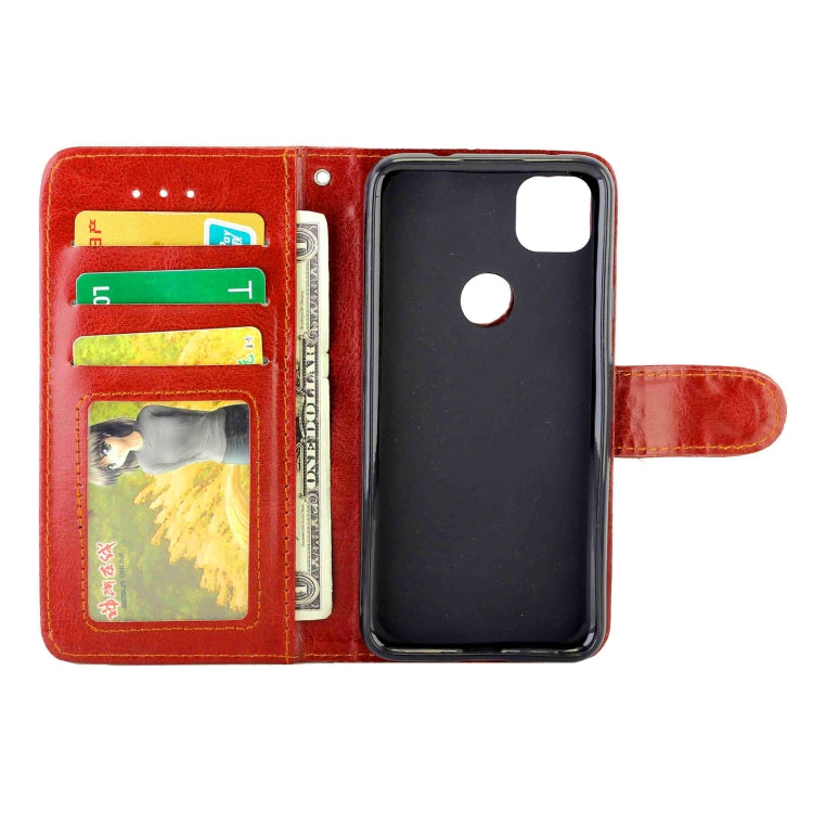For Goolgle Pixel 4a (4G) Crazy Horse Texture Leather Horizontal Flip Protective Case with Holder & Card Slots & Wallet & Photo Frame