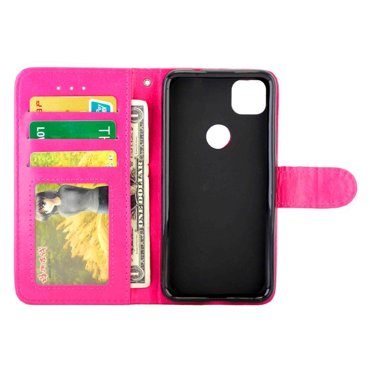 For Goolgle Pixel 4a (4G) Crazy Horse Texture Leather Horizontal Flip Protective Case with Holder & Card Slots & Wallet & Photo Frame