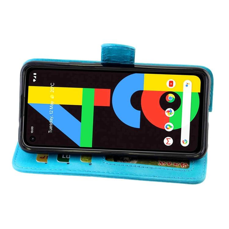 For Goolgle Pixel 4a (4G) Crazy Horse Texture Leather Horizontal Flip Protective Case with Holder & Card Slots & Wallet & Photo Frame