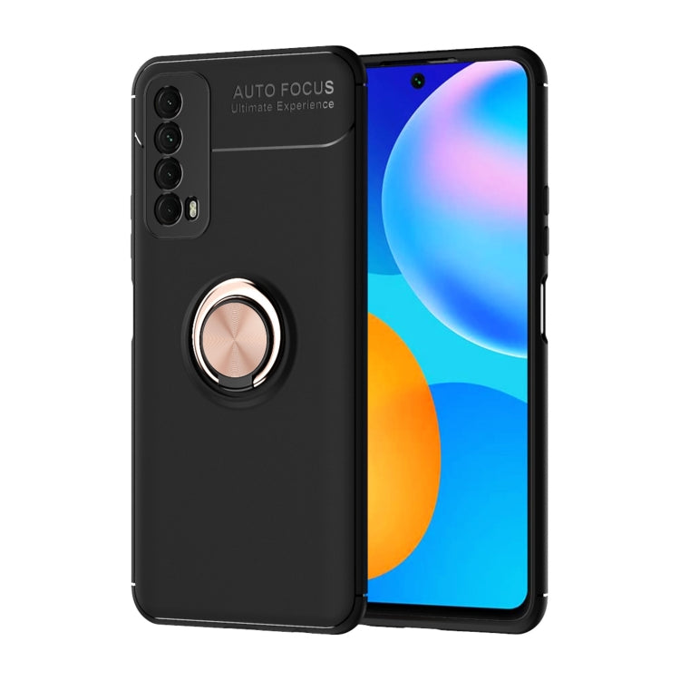 For Huawei P smart 2021 Metal Ring Holder 360 Degree Rotating TPU Case